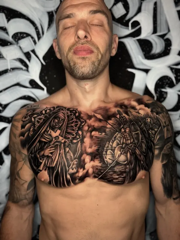 Black and grey tattoo by Gwen — Pattaya tattoo studio, photo 5