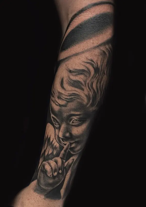 Black and grey tattoo by Gwen — Pattaya tattoo studio, photo 12