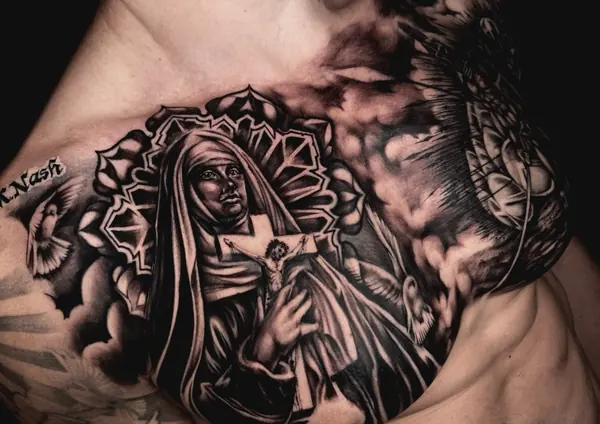 Black and grey tattoo by Gwen — Pattaya tattoo studio, photo 14