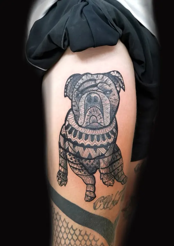 Mandala and geometric tattoo by Gwen — Pattaya tattoo studio, photo 14
