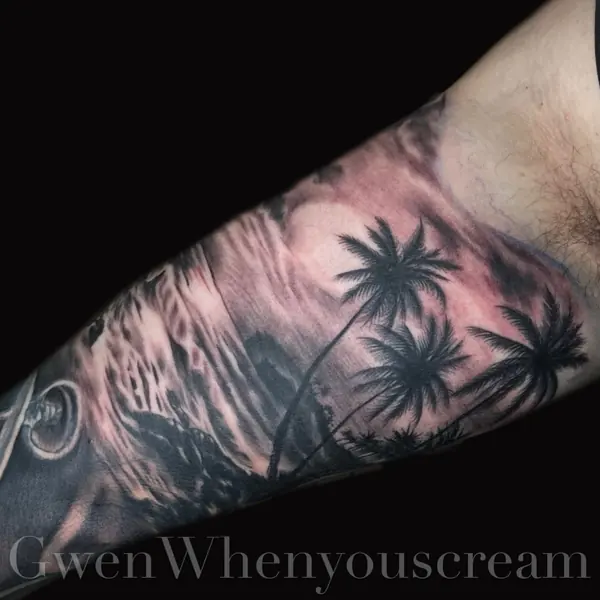 Black and grey tattoo by Gwen — Pattaya tattoo studio, photo 8