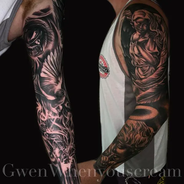 Black and grey tattoo by Gwen — Pattaya tattoo studio, photo 10