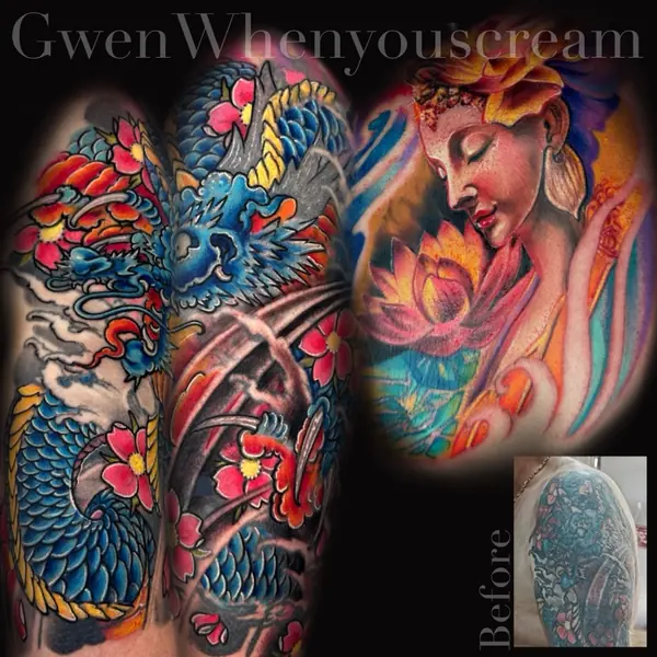 Colour tattoo by Gwen — Pattaya tattoo studio, photo 6