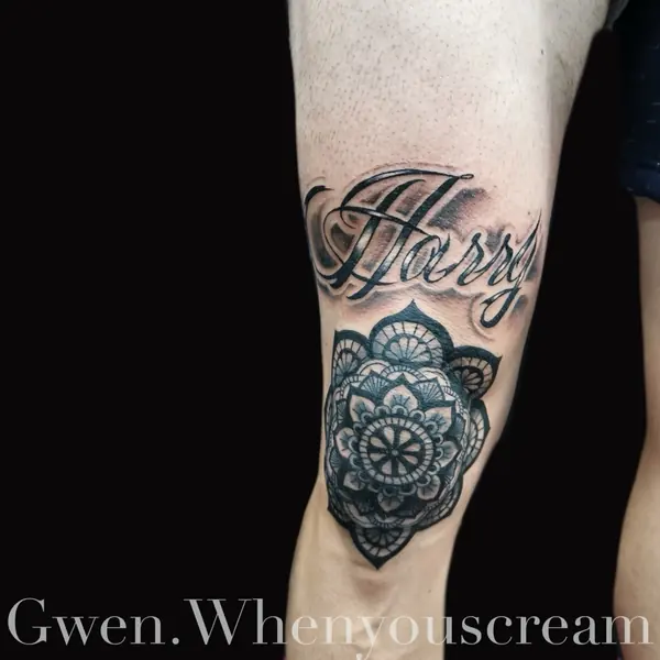 Mandala and geometric tattoo by Gwen — Pattaya tattoo studio, photo 7